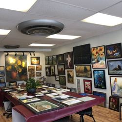 3rd Ave Art Gallery & Custom Framing - Inside the 3rd Avenue Gallery; Patti's paintings and another local artist.