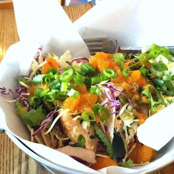 Pier 76 Fish Grill - Smoked Fish Tacos: hickory smoked fish with roasted tomato cream, cabbage and tangerine-jalapeno salsa. $8.45 - Seafood Near Me - Riverside, California Pier 76 Fish Grill - Smoked Fish Tacos: hickory smoked fish with roasted tomato cream, cabbage and tangerine-jalapeno salsa. $8.45 - Seafood Near Me - Riverside, California