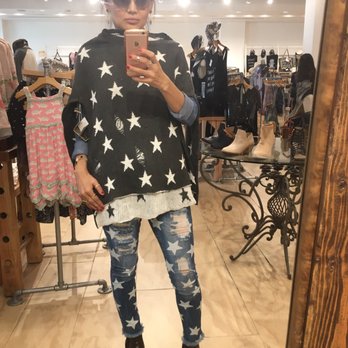 M.Fredric - Saw this distressed STAR sweater - too lazy to go into fitting room - Women's Clothing Near Me - Woodland Hills, California M.Fredric - Saw this distressed STAR sweater - too lazy to go into fitting room - Women's Clothing Near Me - Woodland Hills, California