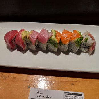 Opus Sushi - Rainbow roll - Japanese Near Me - Arcadia, California Opus Sushi - Rainbow roll - Japanese Near Me - Arcadia, California