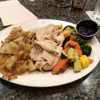 Amphora Diner - Open faced turkey with hashbrowns and steamed vegetables - Breakfast & Brunch Near Me - Herndon, Virginia