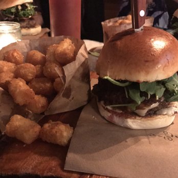 The Brew Inn - The Brew burger. Comes with tots. - Gastropubs Near Me - Brooklyn, New York