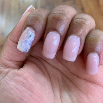 SL Nail & Spa - SNS manicure with flower design - Nail Salons Near Me - Uniondale, New York SL Nail & Spa - SNS manicure with flower design - Nail Salons Near Me - Uniondale, New York