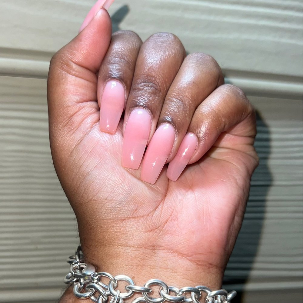 Allure Nails Spa - Acrylic full set . Acrylic powder- flamingo - Nail Salons Near Me - Capitol Heights, Maryland