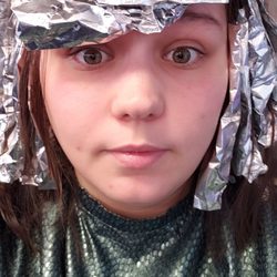 Under the dryer with my foils