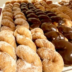 Cinnamon sugar, Chocolate and Glaze twists