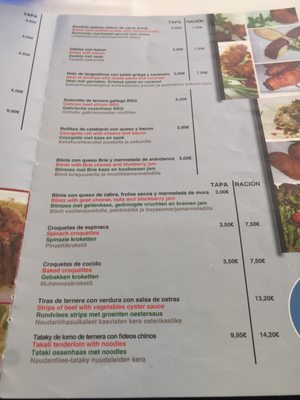 Menu photo 1 Tipi Tapa Fuengirola, MA