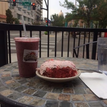 Goldy's Corner - Strawberry walnut cake, and a strawberry banana blueberry smoothie with Greek yogurt and hemp milk:) - Desserts Near Me - Boise, Idaho Goldy's Corner - Strawberry walnut cake, and a strawberry banana blueberry smoothie with Greek yogurt and hemp milk:) - Desserts Near Me - Boise, Idaho