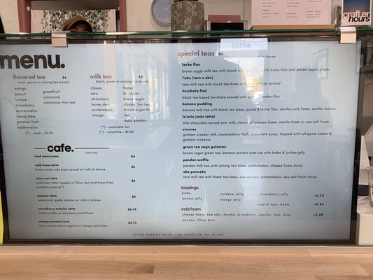 Menu photo 3 Craft Tea House Panorama, CA