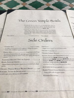Menu photo 3 Green Temple Redondo Beach, CA