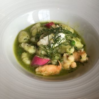 American Bounty Restaurant - Gnocchi with spring peas and shrimp - amazing and fresh - New American Near Me - Hyde Park, New York American Bounty Restaurant - Gnocchi with spring peas and shrimp - amazing and fresh - New American Near Me - Hyde Park, New York