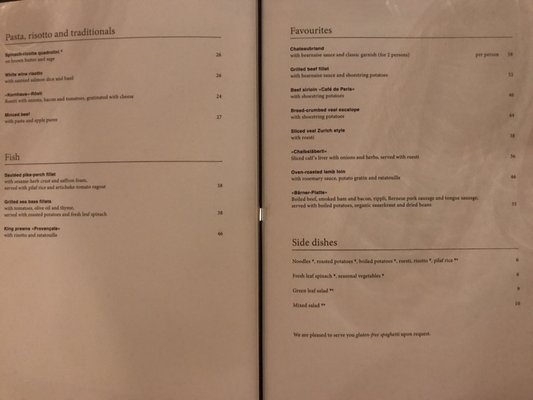 Menu photo 2 Kornhauskeller Bern, BE