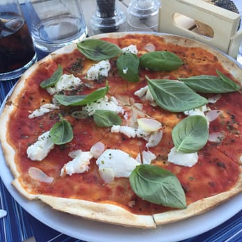 Hotel Arts Barcelona - Margarita pizza at the rooftop restaurant - Hotels Near Me - Barcelona, B Hotel Arts Barcelona - Margarita pizza at the rooftop restaurant - Hotels Near Me - Barcelona, B