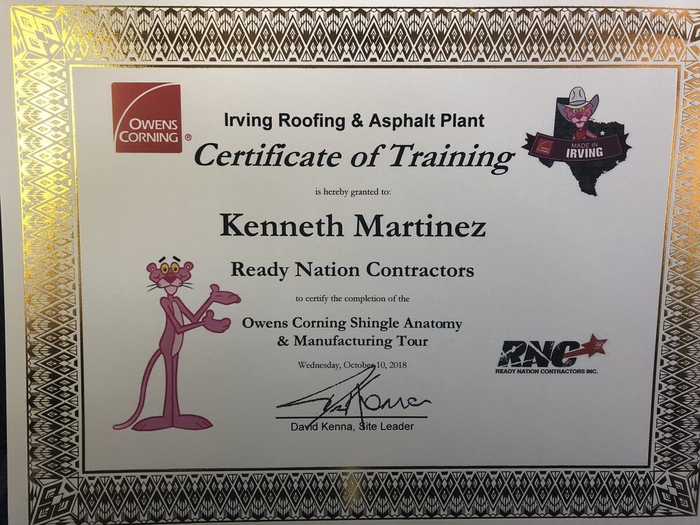 Slide of Ready Nation Contractors