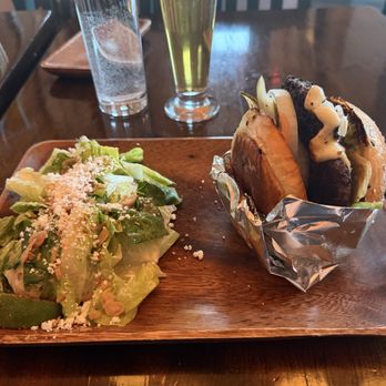 Chadwick's - La Macha Burger with Ceasar Salad - Canadian (New) Near Me - Toronto, Ontario