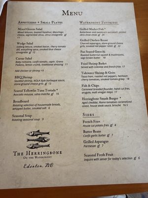 Menu photo 2 The Herringbone On The Waterfront Edenton, NC Menu photo 2 The Herringbone On The Waterfront Edenton, NC