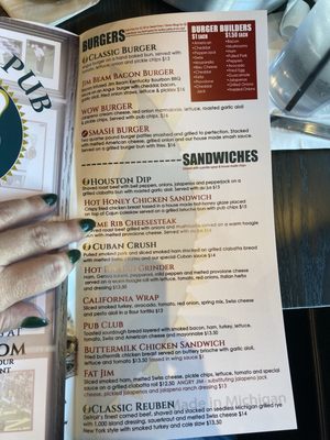 Menu photo 5 Hamlin Pub Clinton Township, MI
