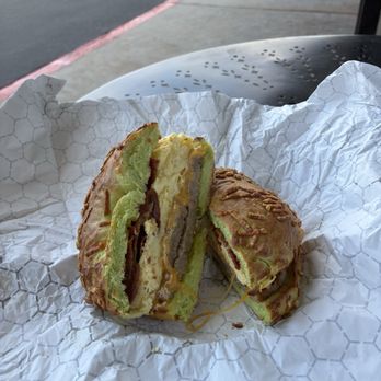 Bagels Tea - #14 Bacon, Sausage, Egg & Cheese - Coffee & Tea Near Me - Huntington Beach, California Bagels Tea - #14 Bacon, Sausage, Egg & Cheese - Coffee & Tea Near Me - Huntington Beach, California