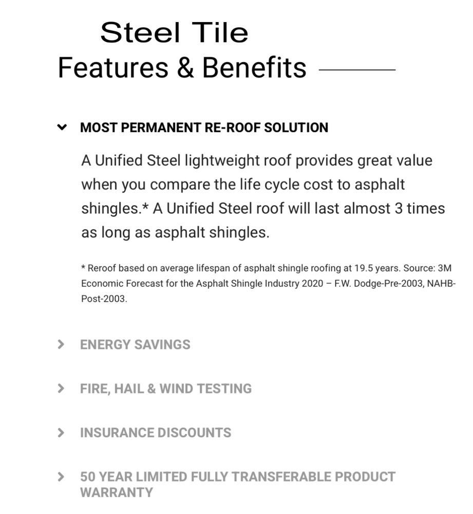 Slide of Metal Roofing