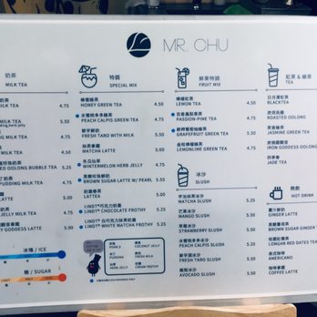 Mr. Chu Tea & Coffee - Menu - Bubble Tea Near Me - White Rock, British Columbia Mr. Chu Tea & Coffee - Menu - Bubble Tea Near Me - White Rock, British Columbia