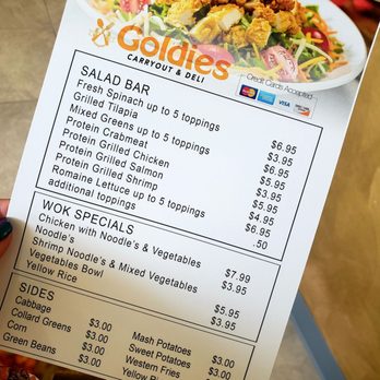Goldies Seafood Carryout - Back of Lunch Menu - Delis Near Me - Baltimore, Maryland Goldies Seafood Carryout - Back of Lunch Menu - Delis Near Me - Baltimore, Maryland