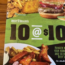 Beef 'O' Brady's - Menu