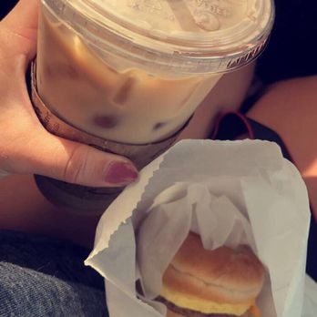 Drinx - Vanilla iced coffee and Egg, Cheese, Sausage, Croissant - Coffee & Tea Near Me - Downey, California