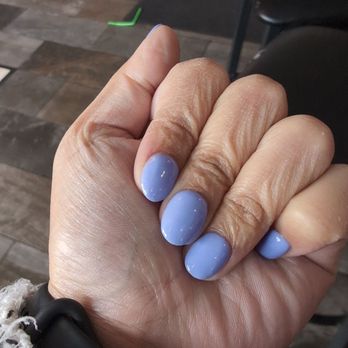 Q-Nails - Pretty blue color - Nail Salons Near Me - Fremont, California
