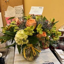 a vase of flowers