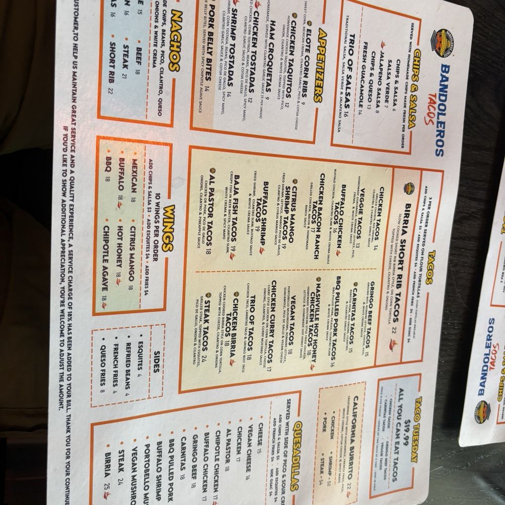 Bandoleros Tacos - Mexican menu - Tacos Near Me - Sunrise, Florida Bandoleros Tacos - Mexican menu - Tacos Near Me - Sunrise, Florida