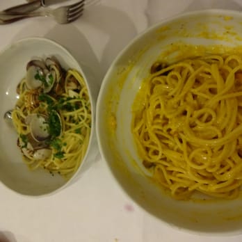 Hostaria Romana - Spaghetti with clams and the popular Spaghetti Carbonara - Italian Near Me - Rome, RM