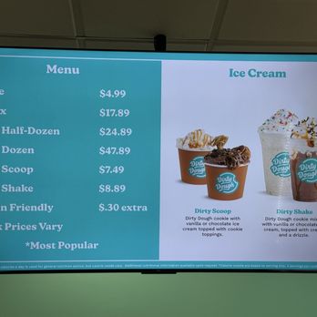 Dirty Dough Cookies - Menu - Desserts Near Me - Buffalo Grove, Illinois