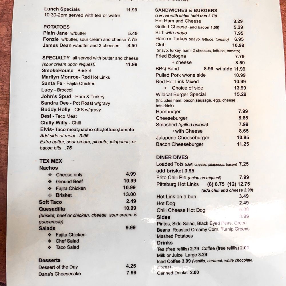 Sherrys Shack - Menu - Salad Near Me - Sulphur Springs, Texas Sherrys Shack - Menu - Salad Near Me - Sulphur Springs, Texas