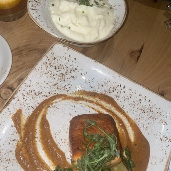 Canvas - Pan-Roasted Salmon with whipped potatoes - New American Near Me - Orlando, Florida