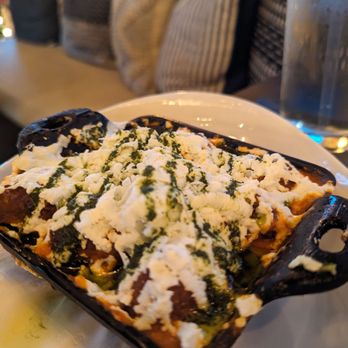 Olive Pit Grill -  Brea - Lamb meatballs in tomato yams covered in cheese. - Greek Near Me - Brea, California