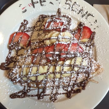 Cafe Bench - Nutella strawberry banana crepe - Cafes Near Me - Flushing, New York Cafe Bench - Nutella strawberry banana crepe - Cafes Near Me - Flushing, New York