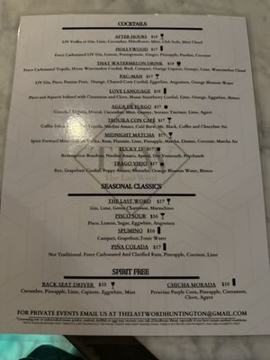 Menu photo 1 The Last Word Huntington, NY