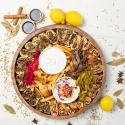 Zesty Pita & Burgers - Saj Family Platters chicken and beef shawarma