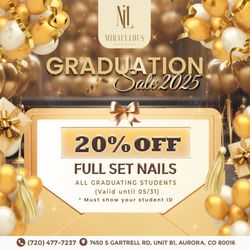 Miraculous Nails & Lash - Miraculous Nails & Lash -GRADUATION SALE 2025 
 10% OFF Full Set Nails
 For all graduating students - you earned it!