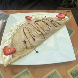 Strawberry banana crepe