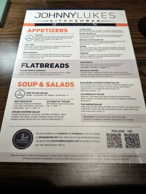 Menu photo 8 JohnnyLukes KitchenBar Wilmington, NC