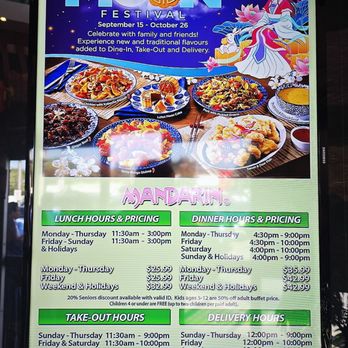 Mandarin Restaurant - Buffet pricing - Chinese Near Me - Pickering, Ontario Mandarin Restaurant - Buffet pricing - Chinese Near Me - Pickering, Ontario