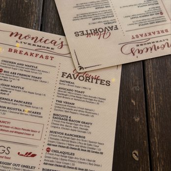 Monica's Livermore - Menu - Breakfast & Brunch Near Me - Livermore, California Monica's Livermore - Menu - Breakfast & Brunch Near Me - Livermore, California