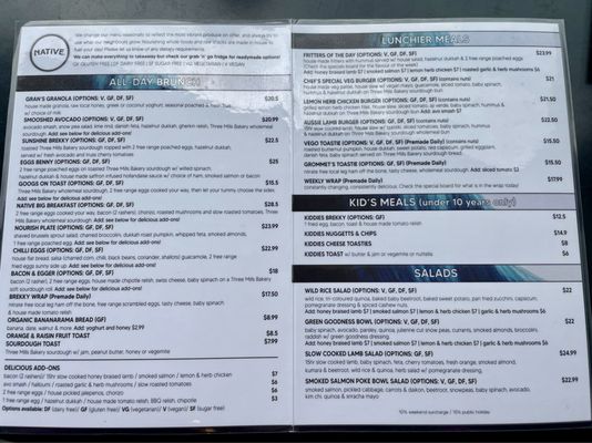 Menu photo 1 Native Ulladulla, NSW Menu photo 1 Native Ulladulla, NSW