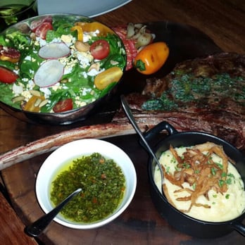 The Grill at 1 26 - Tomahawk steak with perfect potatoes and organic salad - Seafood Near Me - Cancún, ROO The Grill at 1 26 - Tomahawk steak with perfect potatoes and organic salad - Seafood Near Me - Cancún, ROO