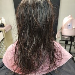 Kara Hair - Before magic setting c curl perm