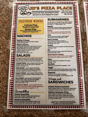 Menu photo 1 J Ds Pizza Place Atlanta, MI Menu photo 1 J Ds Pizza Place Atlanta, MI