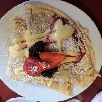 Cafe Conti - Fruit and creme anglaise crepe - Breakfast & Brunch Near Me - New Orleans, Louisiana Cafe Conti - Fruit and creme anglaise crepe - Breakfast & Brunch Near Me - New Orleans, Louisiana