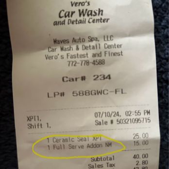 Waves Auto Spa - What did I pay $15 for? - Car Wash Near Me - Vero Beach, Florida