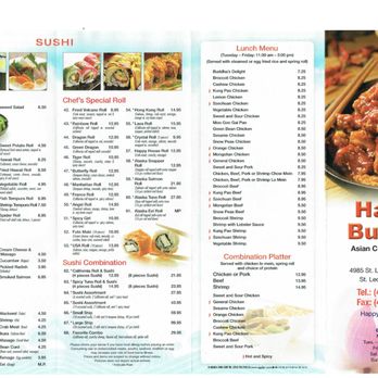 Happy Buddha - Menu Pt 1 - Chinese Near Me - Saint Leonard, Maryland